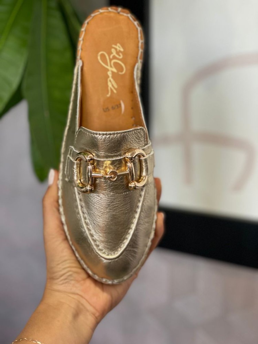 42 Gold 42 Anri Loafer Mules-