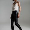 Q2 Lilian Faux Leather Pants