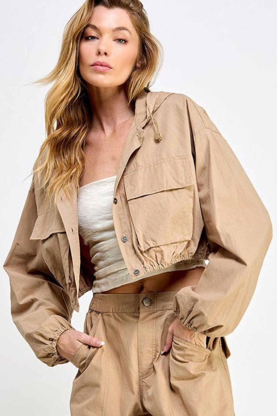 Miss Love Mia Cargo Cropped Jacket