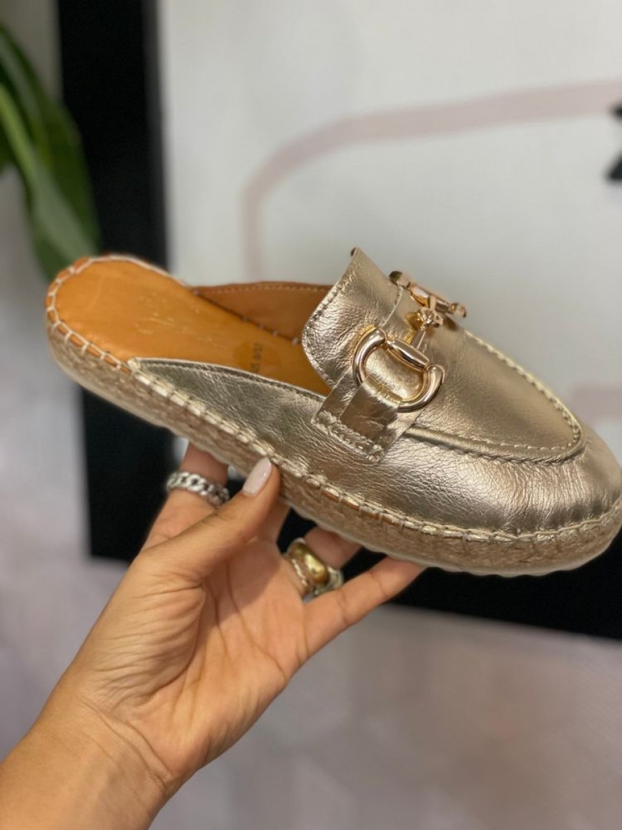 42 Gold 42 Anri Loafer Mules-